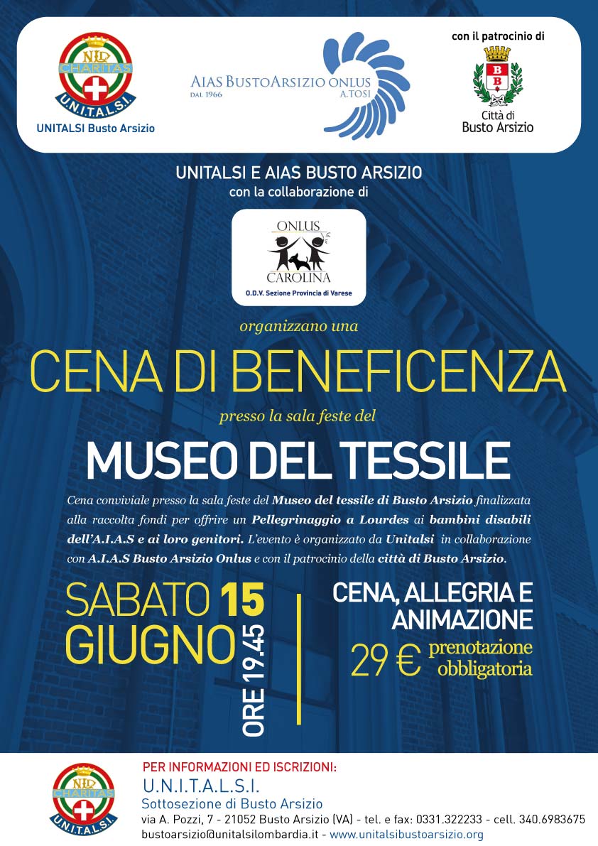 Vieni a cena con AIAS e Unitalsi